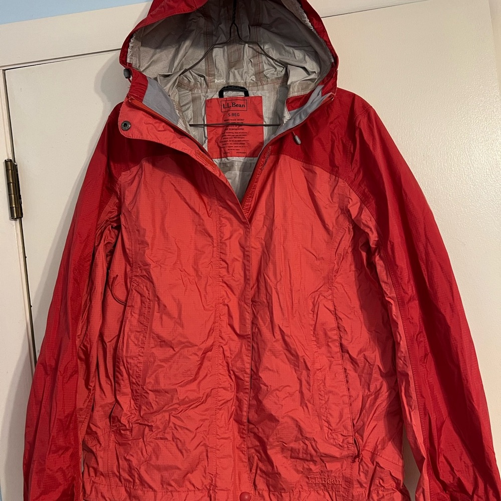 L.L. Bean Women's Red Rain Jacket